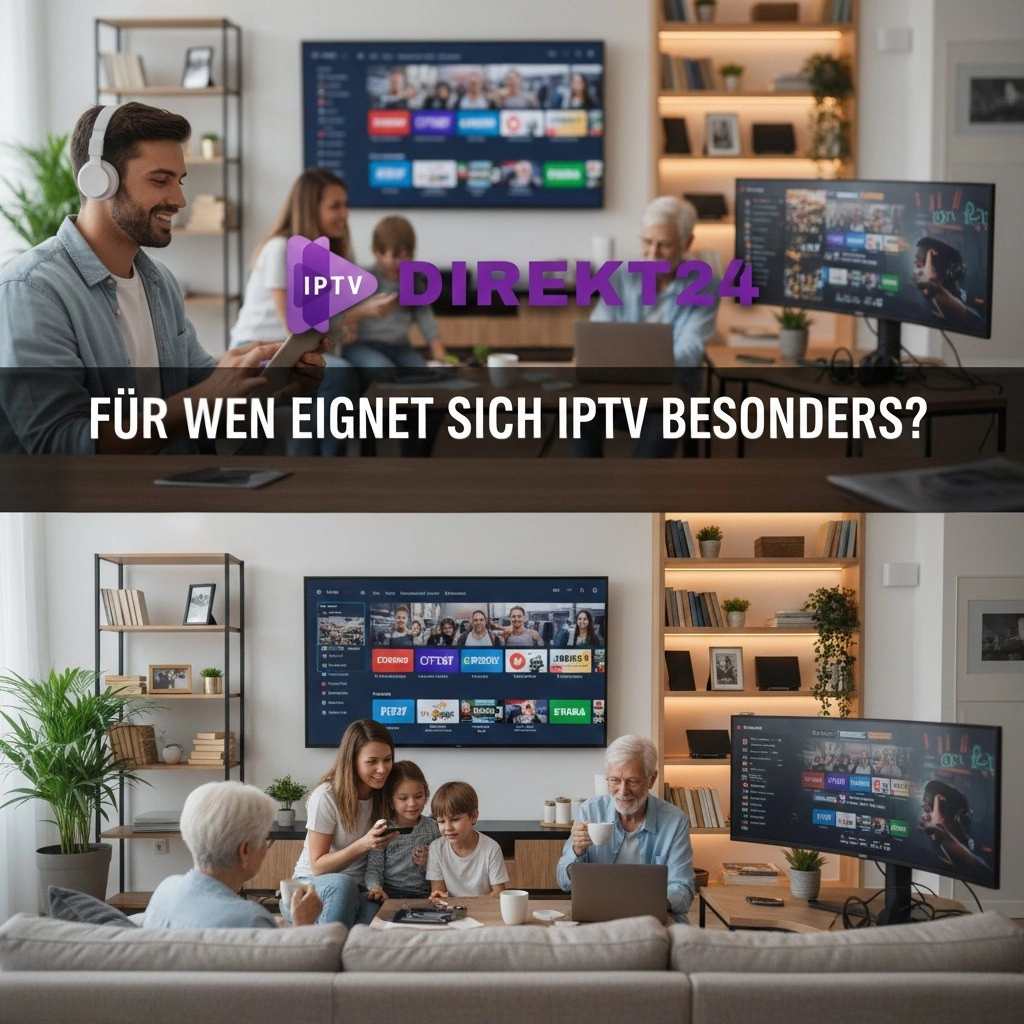 Für wen eignet sich IPTV besonders – Familie nutzt IPTV gemeinsam im Wohnzimmer