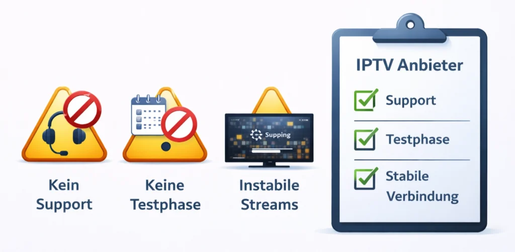 Häufige IPTV Fehler – kein Support, keine Testphase, instabile Streams