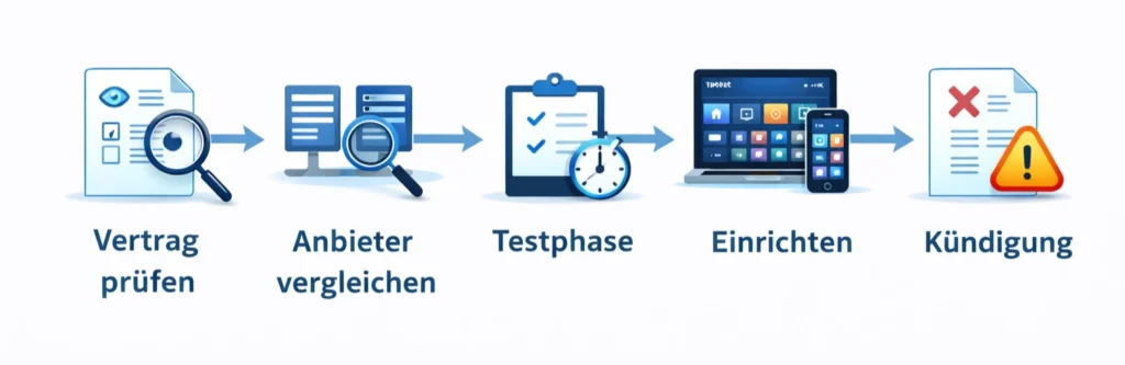 IPTV Anbieter wechseln Schritt für Schritt – von Vertrag prüfen bis Kündigung