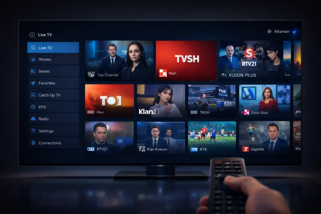 Albanische IPTV Sender Übersicht