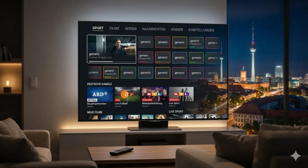 Bestes IPTV Abonnement Deutschland mit Senderübersicht auf Smart TV