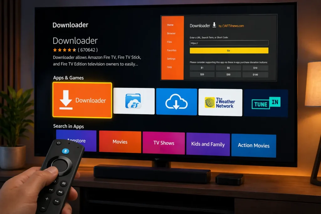 Downloader App auf Fire TV Stick installieren Amazon App Store Anleitung