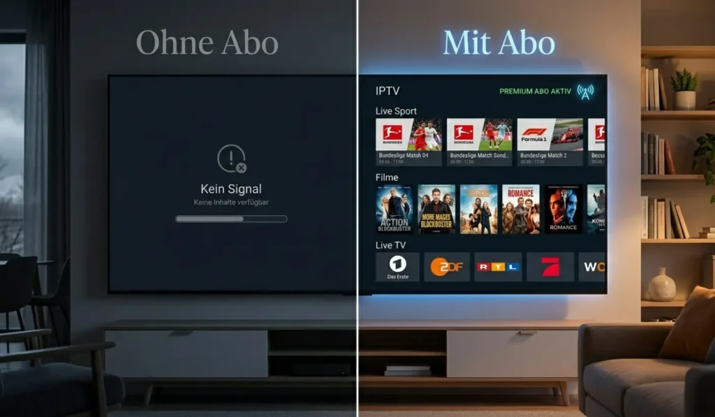 IPTV ohne Abo vs. mit Abo – Vergleich Setting IPTV mit und ohne Abonnement