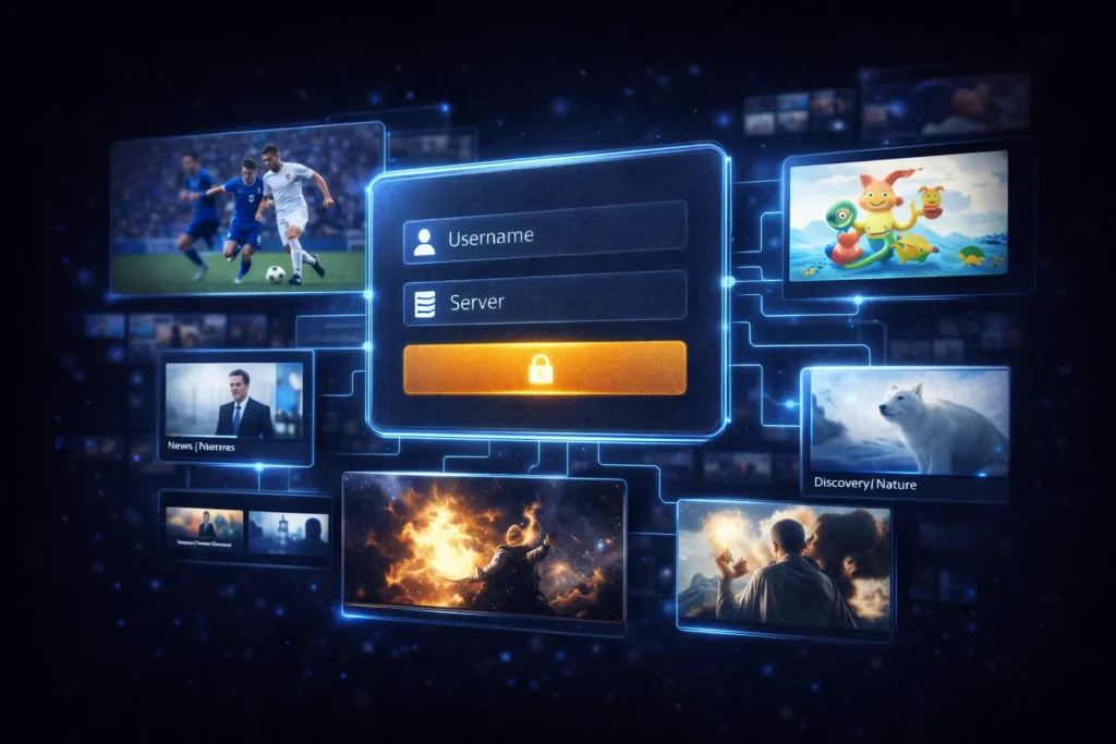 IPTV Abonnement Konzept