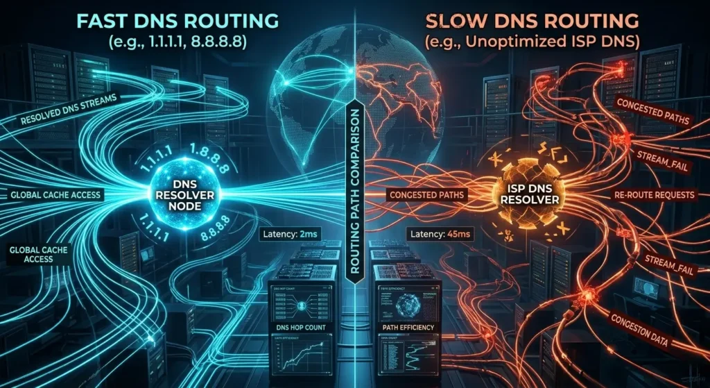 DNS Optimierung verbessert IPTV Streaming Geschwindigkeit