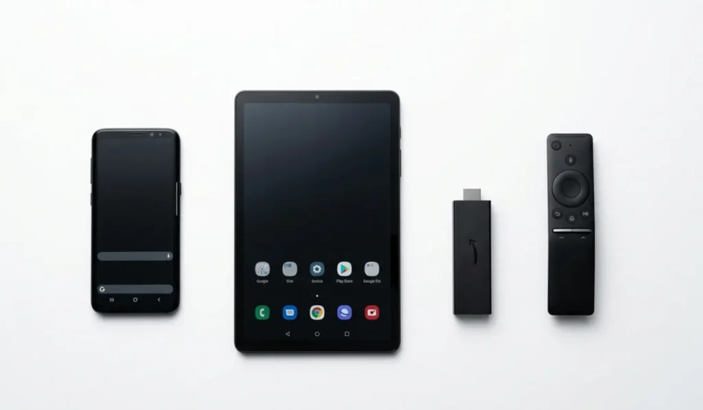 IPTV einrichten – Kompatible Geräte: Smartphone, Tablet, Fire TV Stick und Smart TV Fernbedienung