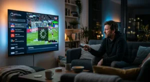 IPTV hakt ständig auf Smart TV mit Buffering Kreis und eingefrorenem Bild