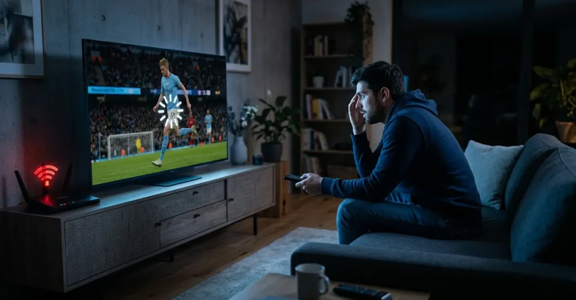 IPTV läuft nicht flüssig auf Smart TV mit Buffering und Ladeanzeige
