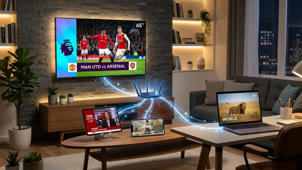 IPTV auf mehreren Geräten gleichzeitig nutzen – Smart TV, Smartphone, Tablet und Laptop mit Live TV