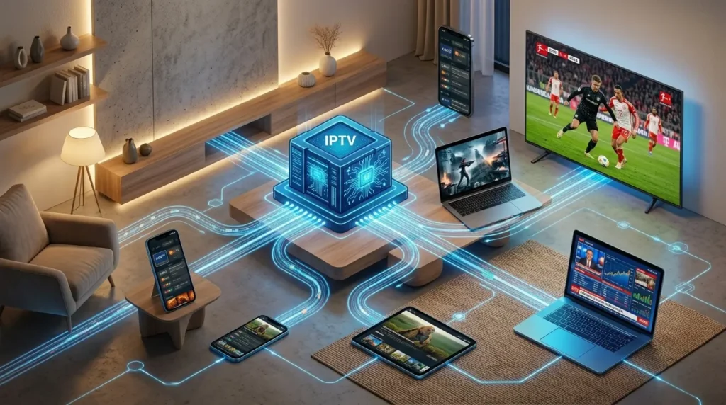 IPTV auf mehreren Geräten gleichzeitig wie Smart TV Smartphone und Tablet
