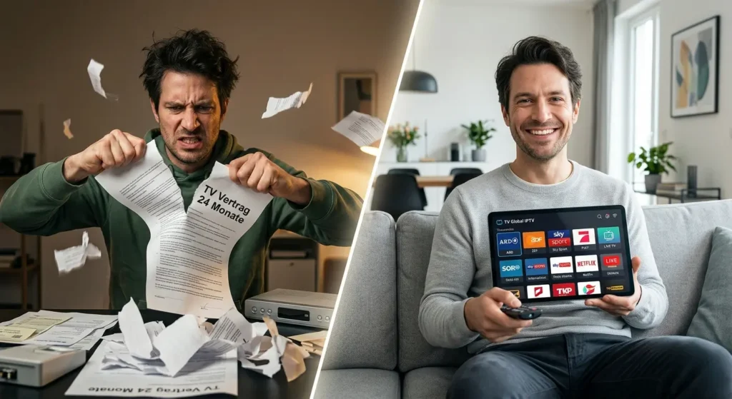 IPTV ohne Vertrag als Alternative zu langfristigem TV Vertrag kündigen und flexibel streamen