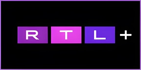 Das offizielle RTL+ Logo für IPTV-Streaming von deutschen Serien und Shows.