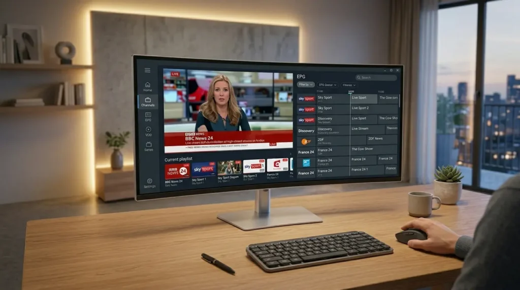 IPTV Streaming auf Desktop PC mit IPTV Player