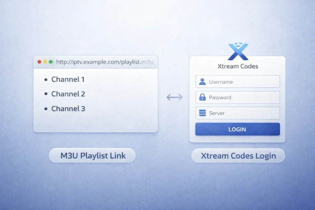 M3U vs Xtream Codes Unterschied