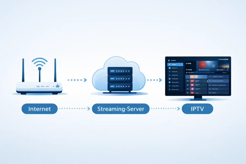 Wie IPTV funktioniert Infografik