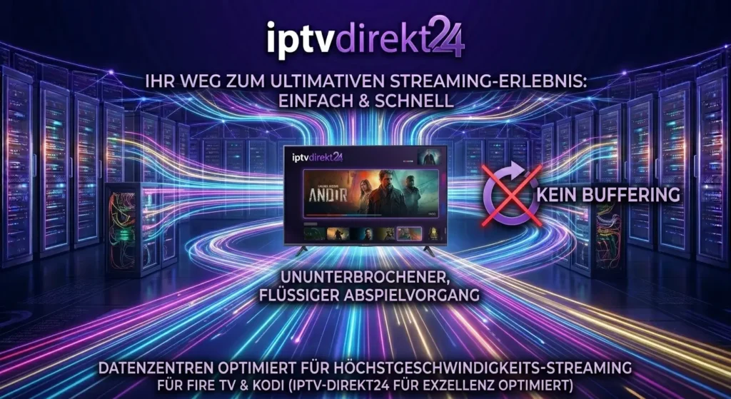 IPTV Streaming Qualität mit stabiler Verbindung HD und 4K ohne buffering auf Smart TV